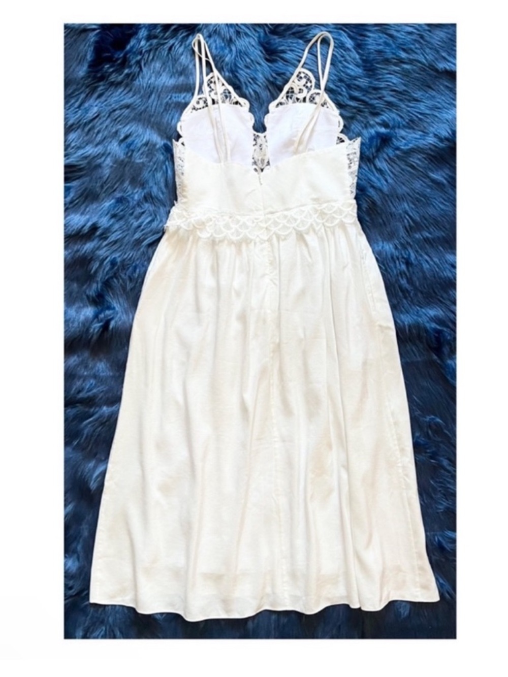 New! REISS Crochet Lace Midi Dress in White - Picture 10 of 13